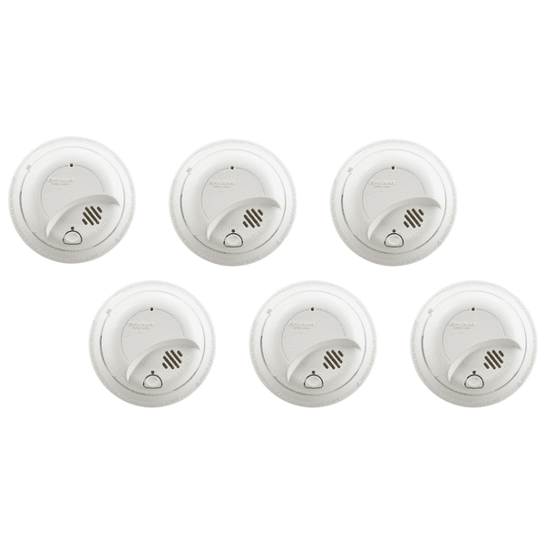 First Alert 9120B6CP 120-Volt Wire-In With Battery Backup Smoke Alarm 6-Pack